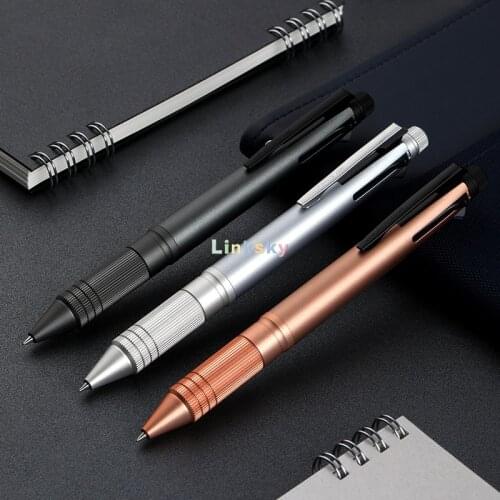 Japan UNI Jetstream Multifunction Ball Pen 4 + 1 Mechanical Pencil Metal Rod Quick Dry Smooth Writing.,MSXE5-2000A-05
