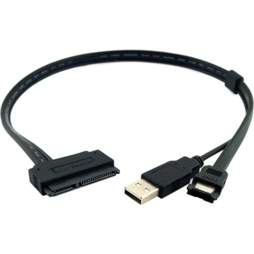HOT New Hard Disk Drive 2 5" inch SATA 22Pin to eSATA Data USB Powered Cable Adapter 0.5M