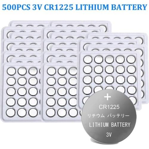 500pcs CR1225 3V Button Coin Cells Batteries Great Capacity Lithium Battery LM1225 BR1225 ECR1225 KCR1225 CR 1225 3V Battery