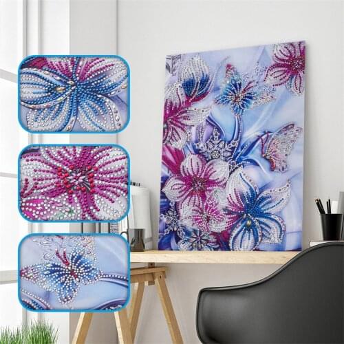 Flower pattern Special Shaped Diamond Painting DIY 5D Partial Drill Cross Stitch Kits Crystal Multicolor peinture diamant