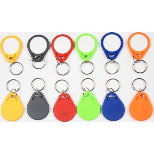 50pcs/lot EM4305 T5577 125khz Copy Rewritable Writable Rewrite keyfobs RFID Tag Key Ring Card Proximity Token Badge Duplicate