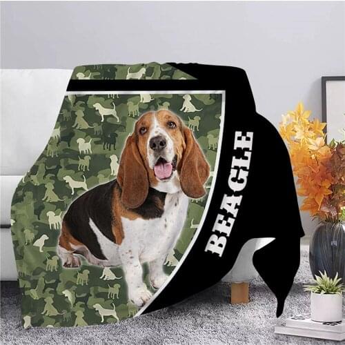 CLOOCL Popular Newest Beagle Flannel Blanket 3D Print Blanket for Beds Bedding In Room Soft Blanket Bedspread Home Textile Decor