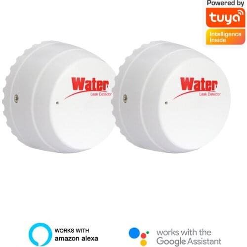 WiFi TUYA Water Immersing Sensor Flood Water Leak Detector For Home Remote Alarm Security Soaking Sensor Work With Google Alexa