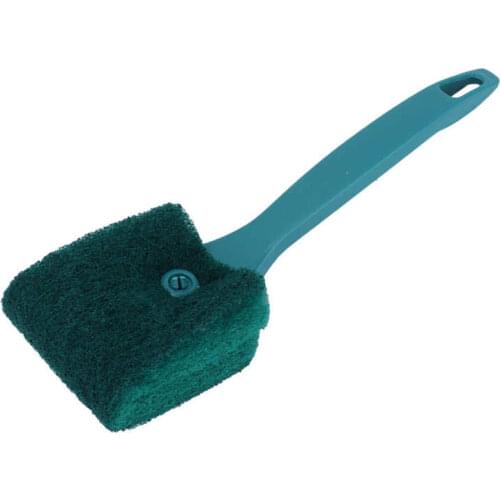 Aquarium Double-Sided Cleaning Brush Algae Cleaning Brush with Non-Slip Handle Sponge
