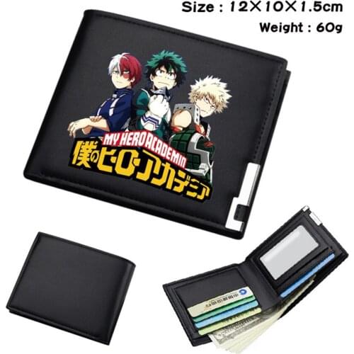 My Boku No Hero Academia Cosplay PU Leather Short Wallet Card Holder Money Bag Coin Purse Christmas Gift