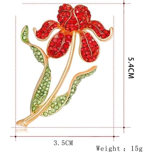 Hot-selling all-match temperament alloy diamond-studded azalea flower brooch Fashion corsage women