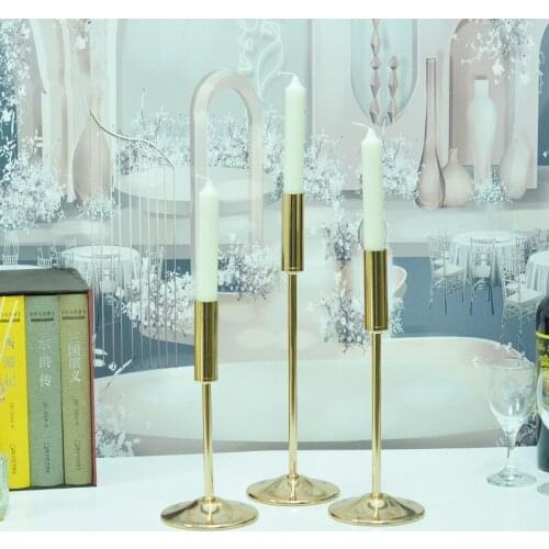 Metal Candle Holder Delicate Candlestick Brief Candle Stand For Christmas Exquisite Table Home Decor lantern decoration