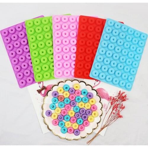 48 Cavity Mini Donut Silicone Mold Donut Bakeware Dessert Silicone Mold Chocolate Biscuit Cake Molds Donut Baking Pan Ice Molds