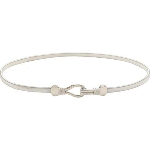 Fashion Silver Metal Stretchy Waist Chain Belt Lady Luxury Waistband Elegant cintos femininos 2 Color belts for women bg-038