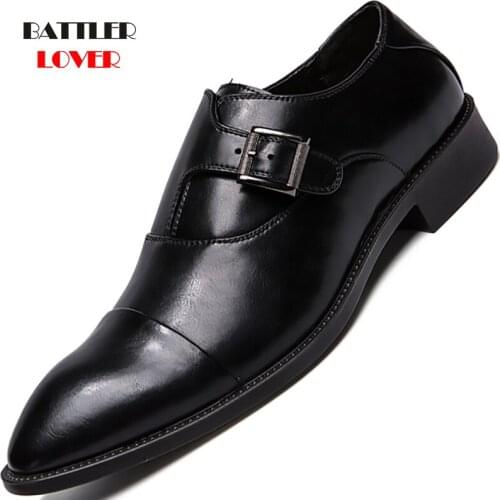 Men Dress Shoes Formal Business Work Shoes for Male Soft Genuine Leather Pointed Toe Footwear Homme Oxford Flats Plus Size 38-47