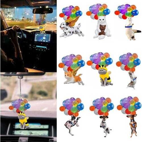 Cat Car Hanging Ornament With Colorful Balloon Car Interior Decor Hanging Ornament Home Decoration