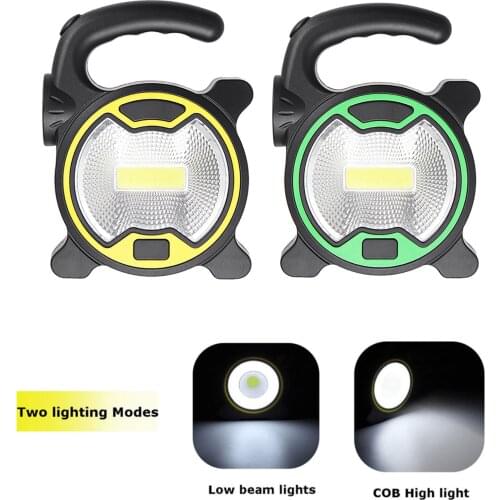 Portable LED COB Camping Lantern + Side Torch Flashlight Outdoor Work Lamp Tent Light for Hiking Fishing Cycling Emergency