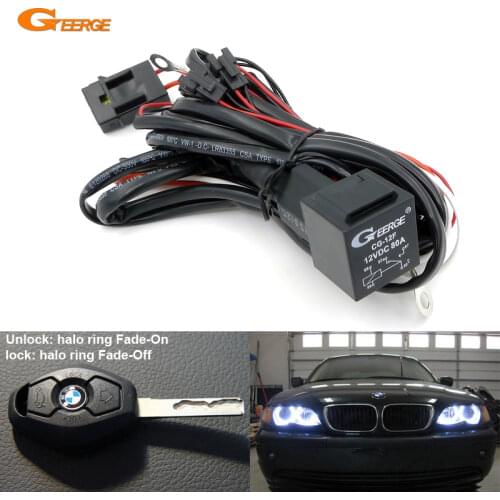 Relay Wiring Harness Kit For BMW E46 E36 E38 E39 E90 E91 E60 E61 Angel Eyes Halo Rings LED or CCFL w/ Fade-on Fade-off Features