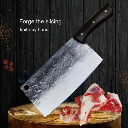 PEGASI 19cm Hand forged bone cutter thickened heavy duty bone cutter bone cutting section special knife meat stall butcher knife