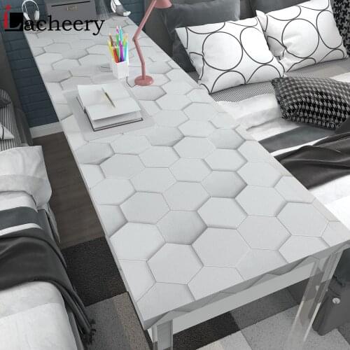 Self Adhesive Honeycomb Desk Wallpaper Removable Waterproof Wall Stickers Living Room Bedroom Creative Home Improvement Decals