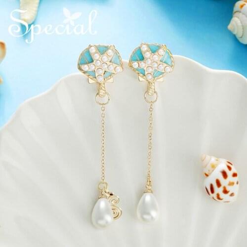 The SPECIAL New Fashion euramerican sterling 925 needle ocean searies flatter skin earrings for women ,S2497E