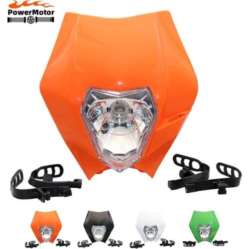 Universal Motorcycle 12V 35W White Green Motorcycle Dirt Bike Motocross Supermoto Waterproof For Headlight Exc Fairing 4 Colors