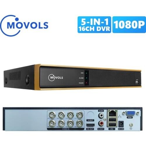 MOVOLS DVR 16CH 8CH CCTV Video Recorder For AHD Camera Analog Camera IP Camera Onvif P2P 1080P Video Surveillance DVR Recorder
