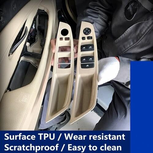 Door Inner Handle Left Front Door Interior Door Panel Drivers Seat Button Switch Frame Storage Box For Bmw 5 Series F10 F11 F18