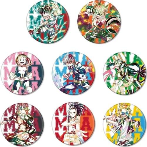 Japan Anime My Boku No Hero Academia Midoriya Izuku Cosplay Bedge Cartoon Collect Backpack Bag Badge Button Brooch Pin Gift 58mm
