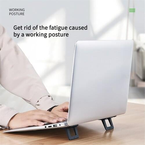 1 Pair Portable Laptop Bracket Holder Folding Desktop Notebook Rack Stand Support Pro Non-slip Cooling Bracket