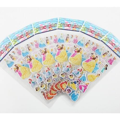 10set Cartoon Princess Theme Can eliminates cup Stickers Kids Bedroom Home Decor cups Decoration supplies