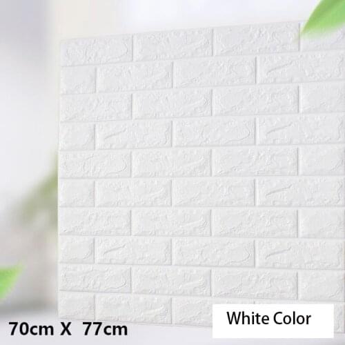 10pcs 70*77cm Wall Sticker Waterproof Anti-Collision Foam Wallpaper Self-Adhesive For Living Room TV Background Decoration
