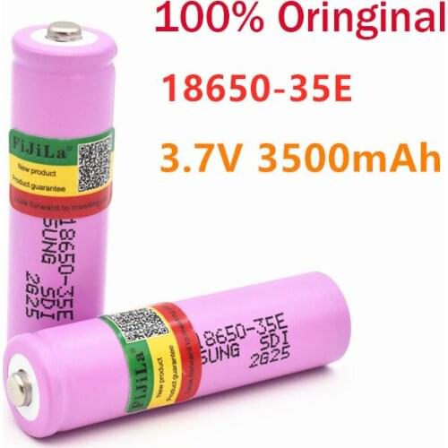 18650 original 35e tip 3500mah 20A discharge inr18650 35e 18650 lithium ion 3.7V rechargeable battery (NO PCB)