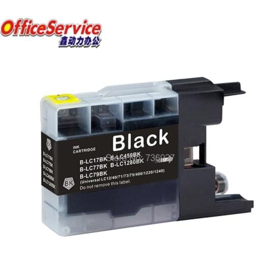 6Black LC17 LC77 LC79 LC1240 LC1280 Compatible Ink Cartridge For Brother DCP-J525W J725DW DCP-J925DW MFC-J430W J6910DW printer
