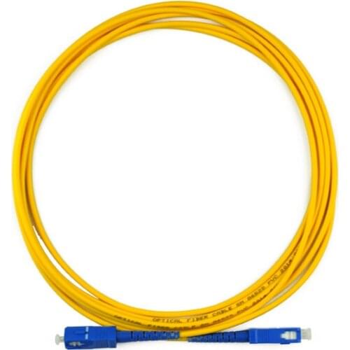 Free shipping 10PCS 3M Fiber optic patch cord Cable SC UPC Singlemode Simplex SC UPC 2.0 or 3.0mm FTTH Fiber optic jumper cable