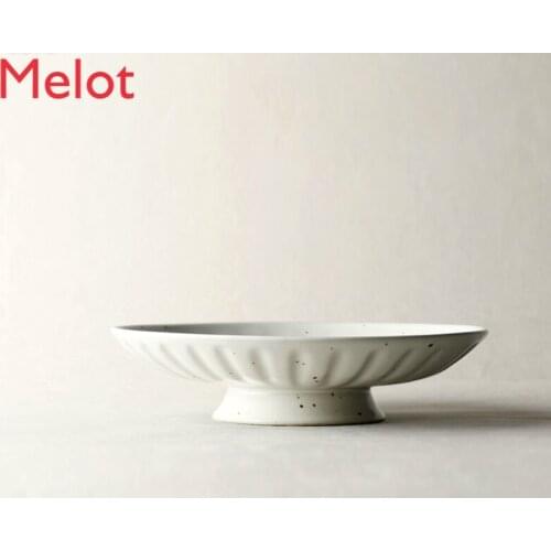 Handmade Ceramic Large Noodle Bowl Stoneware Tableware with Binaural Soup Bowl Baking Tray Household Large Bowl Single