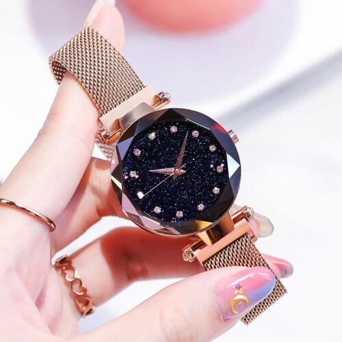 Luxury Ladies Watch Rose Gold Magnet Starry Sky Women Watch Fashion Ladies Wristwatch Clock relogio feminino TOP Sale