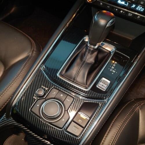 For Mazda CX-5 CX5 KF 2017 2018 2019 2020 Fiber Inner Gear Shift Panel Frame Cover Trim Interior Car Styling Sticker Cover RHD