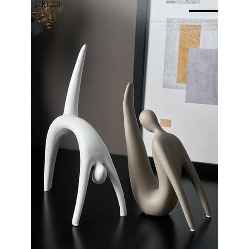 European Ceramic Yoga Figure Figurines Body Art Ornaments Living Room Countertops Figure Ornaments Crafts Gifts Home Decoration
