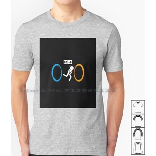 Portal Toilet T Shirt 100% Cotton Portal Valve Steam Gaben Newell Game Gaming Puzzle Half Life Orange Box Fortress Sci Fi