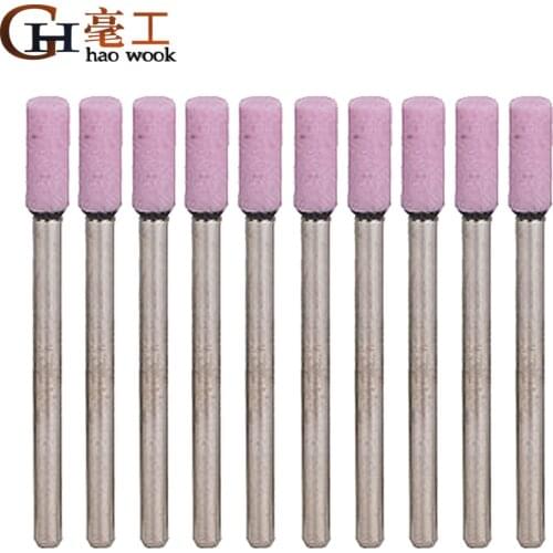 Haowook 10pcs/set 3*4mm Abrasive Mounted Stone For Dremel Rotary Tools Grinding Stone Wheel Head Dremel Tools Accessories