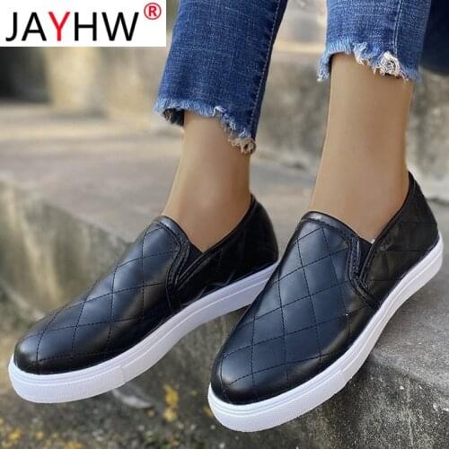 JAYHW New Style WomenS Loafers Non-Slip Shoes Woman Boat Shoes White Oxford Shoes Casual Shoes Leather Shoe Plus Size 36-43