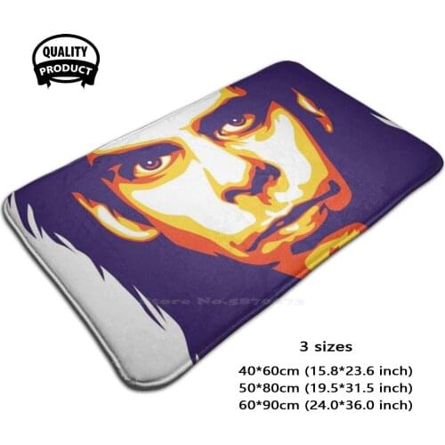 Nick Door Mat Foot Pad Home Rug Graphic Music Band Cave Punk Black Dark Gotic Portrait Minimalist Vector Seeds Pop Art Savage
