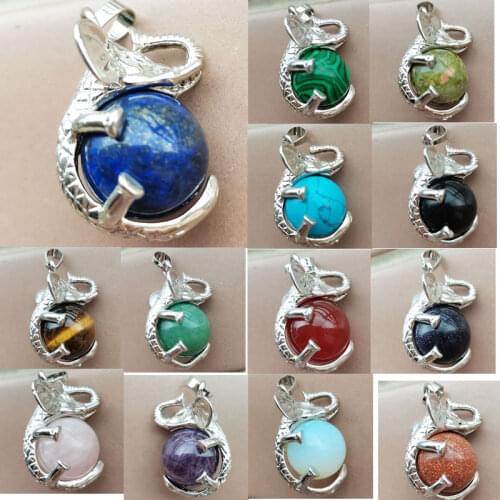 Crystal Howlite Aventurine Unakite Lapis Lazuli Carnelian Blue Sand Goldstone Opal Tiger Eye Elephant Pendant Bead WB917