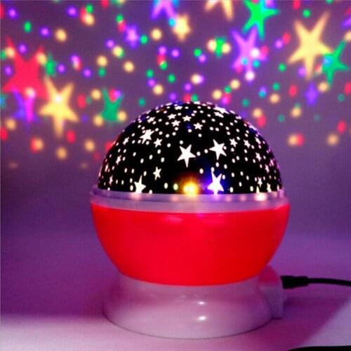Moon Lamp Star Starry Sky LED Night Light Projector Moon Novelty Table Night Lamp Battery USB Night Light For Children