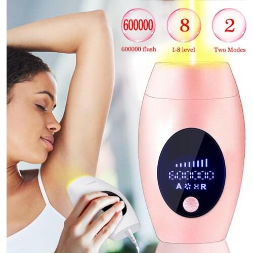 8-Gear Laser Epilator 600000-Flashes Big LCD Display IPL Hair Removal Machine Photoepilator Painless Trimmer