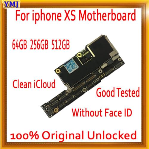 Factory unlocked for iphone X XR XS Max motherboard with/no Face ID,Original Full chips&Free iCloud Logicic board Support IOS up