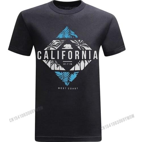 California Republic CA West Coast Mens T-Shirt Design Top T-shirts Newest Cotton Men Tees Printed On