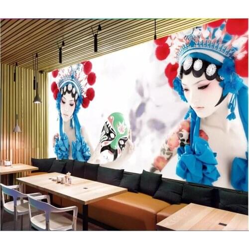 Custom mural 3d photo wallpaper Chinese style drama Beijing opera costume beauty home decor living room wallpaper for walls 3 d
