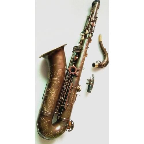High Quality Tenor Saxophone Professional B Flat Sax Antique copper Saxofone Woodwind Musical Instruments With Case
