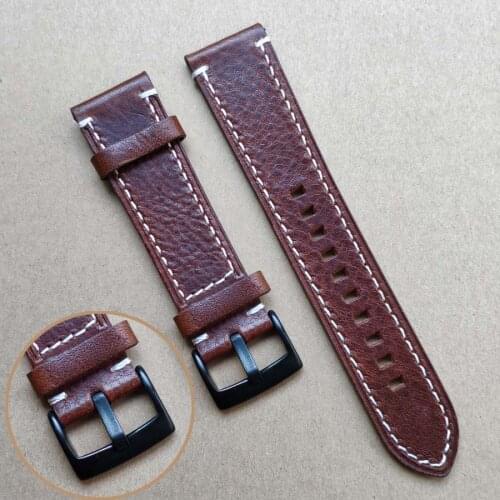 Products Italy Genuine Leather Thicken Watch Band For Panerai Belt Oily Belt Watch Bracelet 20 22 24 26MM Strap Mens Strap