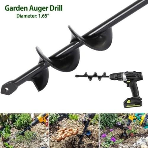 4*22CM Planter Garden Auger Spiral Drill Ground Bit Flower Planter Bulb Shaft Yard Gardening Planting Hole Digger Tool