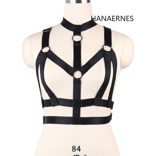 HANAERNES Sexy Suspenders Women bdsm lingerie Costumes Garter Belt Punk Clothes Harajuku Party Favor Polyester Harness Corset