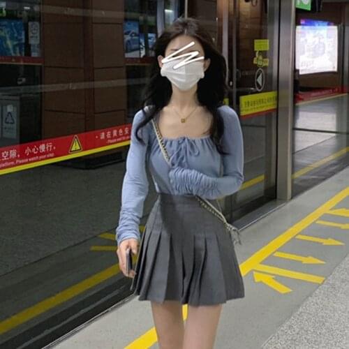 Long Sleeve Sunscreen T-shirt Womens Thin 2021 New Spring and Autumn Girl Slim