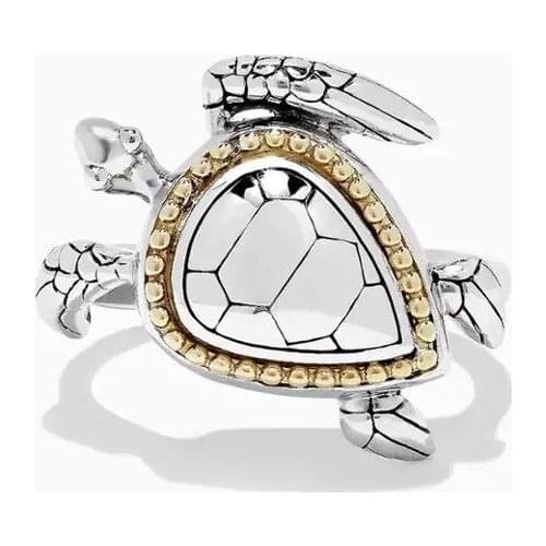 UFOORO Creative Cute Tortoise Rings Animal Jewelry Rings For Women